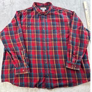 Duluth Trading Co Mens 4XL Plaid Flannel Shirt‎ Relaxed Fit Workwear Heritage